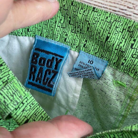 VINTAGE BODY RAGZ SURFER SHORTS IN GREEN‎ - Picture 5 of 5